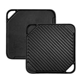 Brightalk cast iron reversible grill/griddle with smooth surface for pancakes and eggs, even heat
