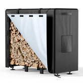 Brightown firewood rack outdoor with cover 4ft keeps logs dry and ready to burn.