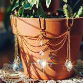 BrightRow sun catcher plant hanger beads refracting sunlight into rainbow hues for decor.
