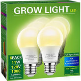 Briignite A19 grow light in 11W for seedling growth and easy setup.
