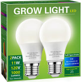 Briignite full-spectrum grow light bulb for indoor plants showing natural sun-like spectrum