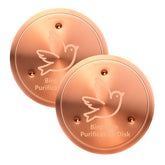 BrillaraSymm birdbath copper disk in action purifies outdoor water