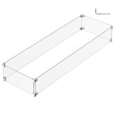BriSunshine wind guard with rectangular glass shields flames for steady protection