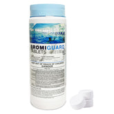 BROMIGUARD bromine tablets in bucket for easy spa maintenance.