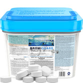 Bromiguard bromine tablets for spa and hot tub disinfection across wide pH ranges.