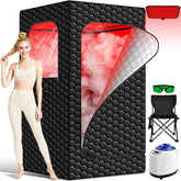 bsdonte Infrared Sauna Box with 160 LEDs panel enhances blood flow and relaxed skin feel.