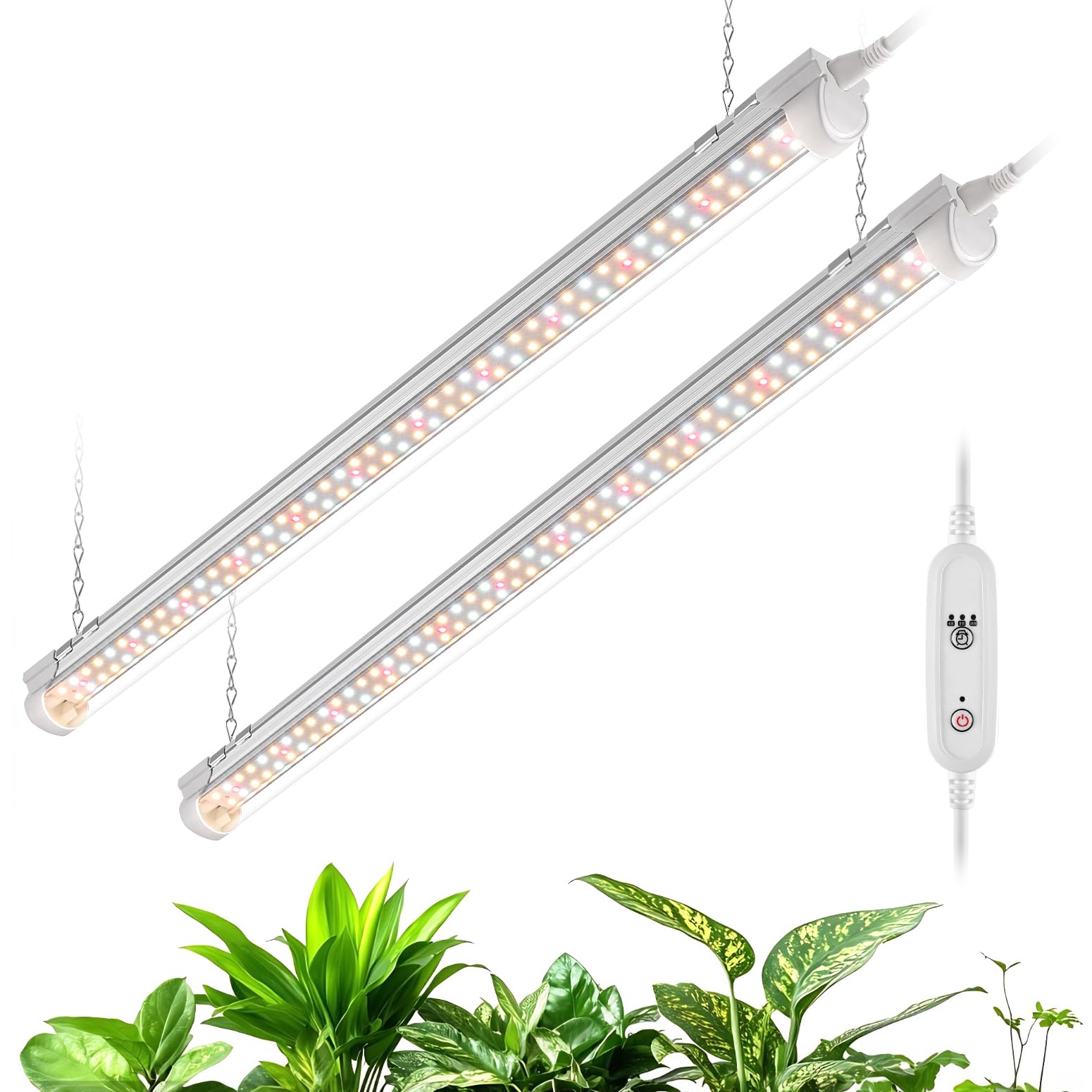 Bstrip grow light 2ft 2-pack for efficient indoor seedling growth.