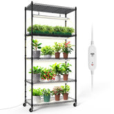 Bstrip Plant Shelf front view with grow light for indoor plants