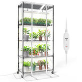 Bstrip indoor greenhouse cabinet offers spacious growth area for seeds and plants.