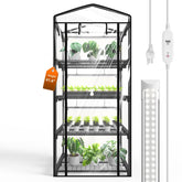 Bstrip indoor greenhouse with four shelves and full-spectrum lights