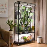Bstrip Indoor Greenhouse Cabinet with pegboard for organized plant placement and even light exposure.