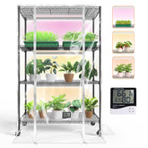 Bstrip Indoor Greenhouse setup shows ample space for large plants and seedlings.