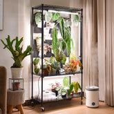 Bstrip plant cabinet with pegboard supports flexible plant hanging and display.