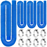 Btanadi replacement pool hose, 59 inches, blue close-up showing durable PE material.