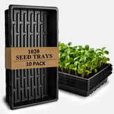 BTPLASTIK 1020 tray heavy-duty construction withstands soil and water for reliable seed starting.