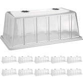 BTPLASTIK 7.3-inch humidity dome over seed tray for vigorous germination