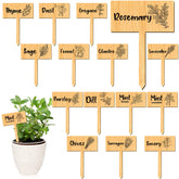 Bucherry wooden herb markers with laser-printed names for clear garden labeling.