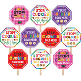 Bucherry Stop Cookies Sold Here sign 10x10in eye catching booth signage for busy events