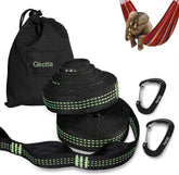 BUDOBEG hammock straps set with 10 ft length and 16 loops for quick setup