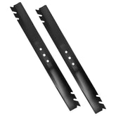 Budrash 131-4547-03 mulching blade for Toro 22 Recycler — serrated teeth close-up for efficient chopping.