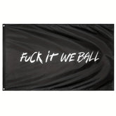 Buduidry Fuck It We Ball flag close-up showing vibrant fade-resistant color.