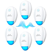 Bugbeat six-pack ultrasonic repeller front view shows wide room protection.