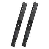 Bularie mulching blade for 42-inch Toro Timecutter, closeup with sharp edges.