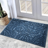 Bulijojo front door mat blue 23x35 traps mud and keeps entry clean.