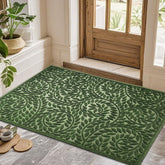 Bulijojo front door mat keeps entry clean with a durable, inviting green design.