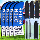 Buryeah open house flag 7x5 banner enhances outdoor visibility.