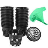 Business King 3-inch net pot with plant labels for organized hydroponics.