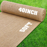 Butarfe burlap roll for garden weed suppression and breathable soil coverage.