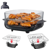 Buwesru Crisper Rack two grills for Ninja FN101, doubles cooking capacity.