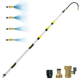 Buyplus 16ft telescoping gutter wand reaches high gutters from the ground