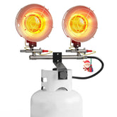 Buyplus propane heater front view shows rugged outdoor warmth and compact size