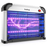Buzbug indoor front view of the LED bug zapper with dual attraction