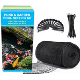 BUZIFU pond netting 15x20ft protects koi from birds while filtering debris.