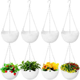 Bvrbaory eight-pack hanging planters with self-watering design for vertical gardens.