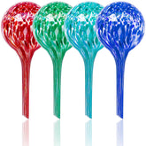 Bvrbaory plant watering globes set of four colorful hand-blown glass bulbs.