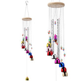 Bwinka wind chimes with spiral tubes for calming outdoor ambiance.