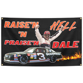 BYADKOA Dale Earnhardt flag tapestry front view for indoor display and outdoor durability.