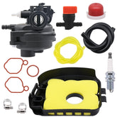Bynor carburetor kit front view with complete parts for easier mower startup.