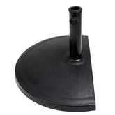 C-Hopetree 33 lb half-round base stand securing outdoor umbrella for patio shade.