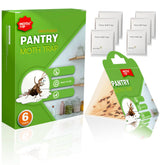 CACUTUSGO pantry moth traps with adhesive surface capturing moths for monitoring