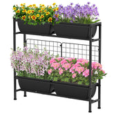CADUKE raised garden bed with legs, front view for stable balcony gardening