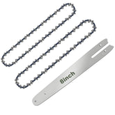 CaeyBrye 8 inch chainsaw chain set for quick replacement on mini saws