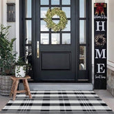 CAINANEL buffalo plaid outdoor rug for front porch with durable curb appeal