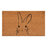 Calloway Mills Bunny Doormat front view with durable coir for effective shoe scraping