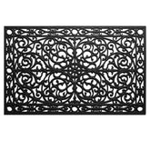 Calloway Mills Gatsby rubber doormat with wrought-iron scroll pattern for inviting porches.