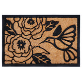 Calloway Mills Hummingbird Haven doormat with coir center scrapes dirt at the doorstep.
